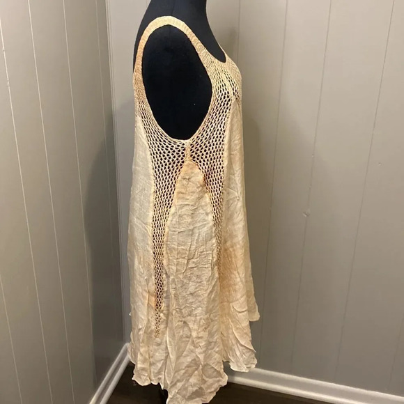 NWT ELAN CROCHET COVER UP DRESS MEDIUM Light Orange Beach - Picture 3 of 6